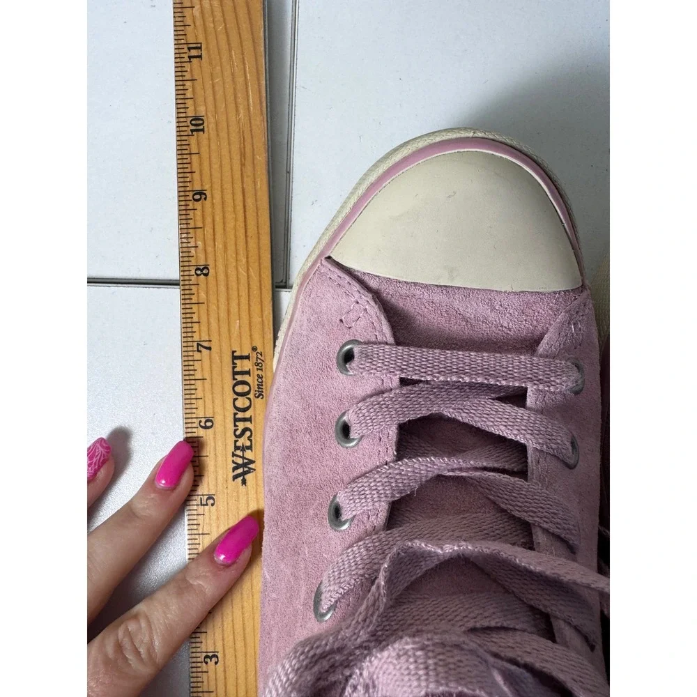 UGG Suede Shearling Lined Sneakers Women Size 5.5 Purple Lace Up Minimalist‎